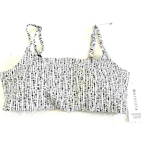Athleta Swim Nwt Athleta Scoop Bikini Top Ac Black White Extra